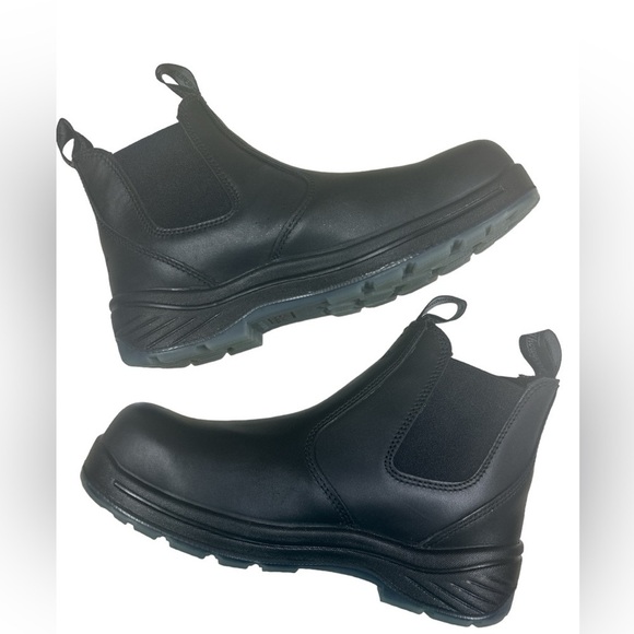 Thorogood Safety Toe Quick Release Pull-On Translucent Bottom Leather Boots Sz 9 - Picture 3 of 9